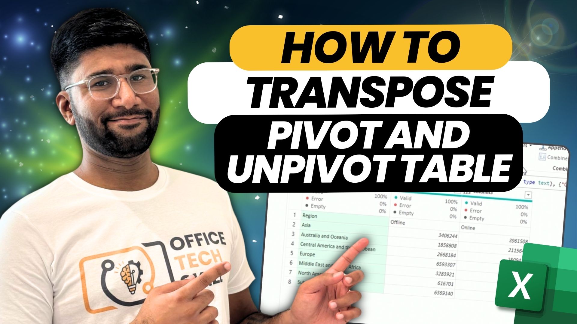 Unpivot Pivot Transpose