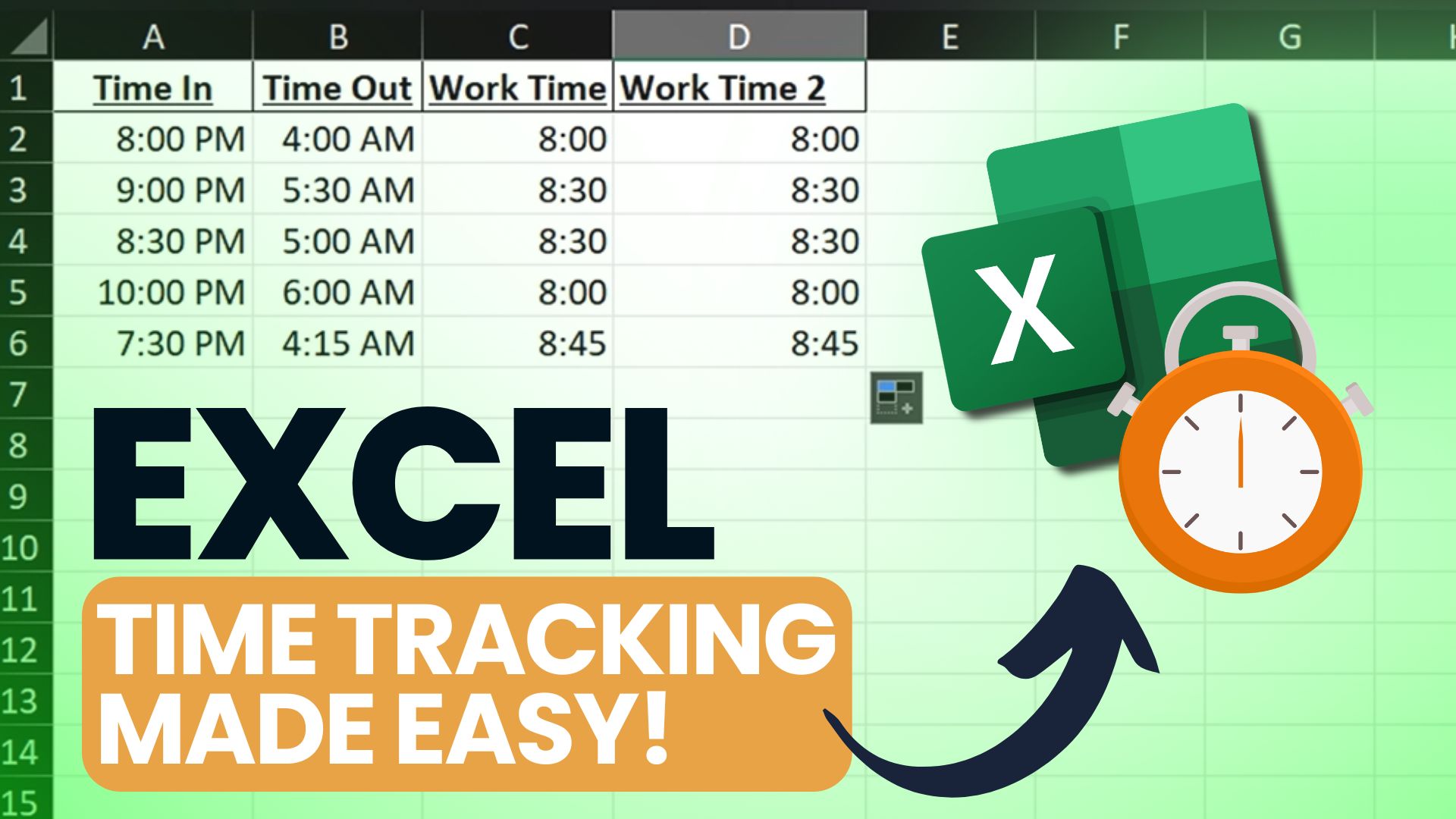 Calculate Work Hours in Excel