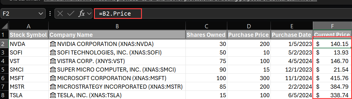 Excel Stock Portfolio Tracker How to Guide