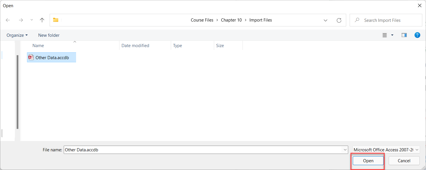 Importing data from an Access database in Power Pivot 2