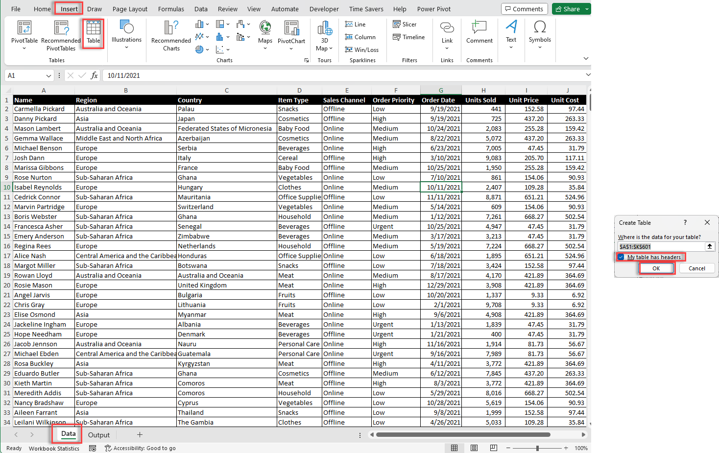 Pivot Table Insert Tabular Layout