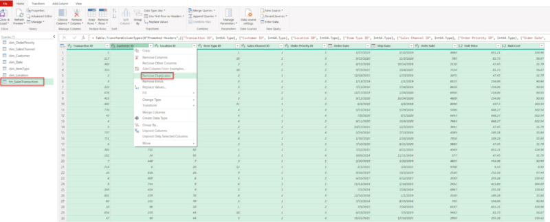 Removing duplicates in Power Query