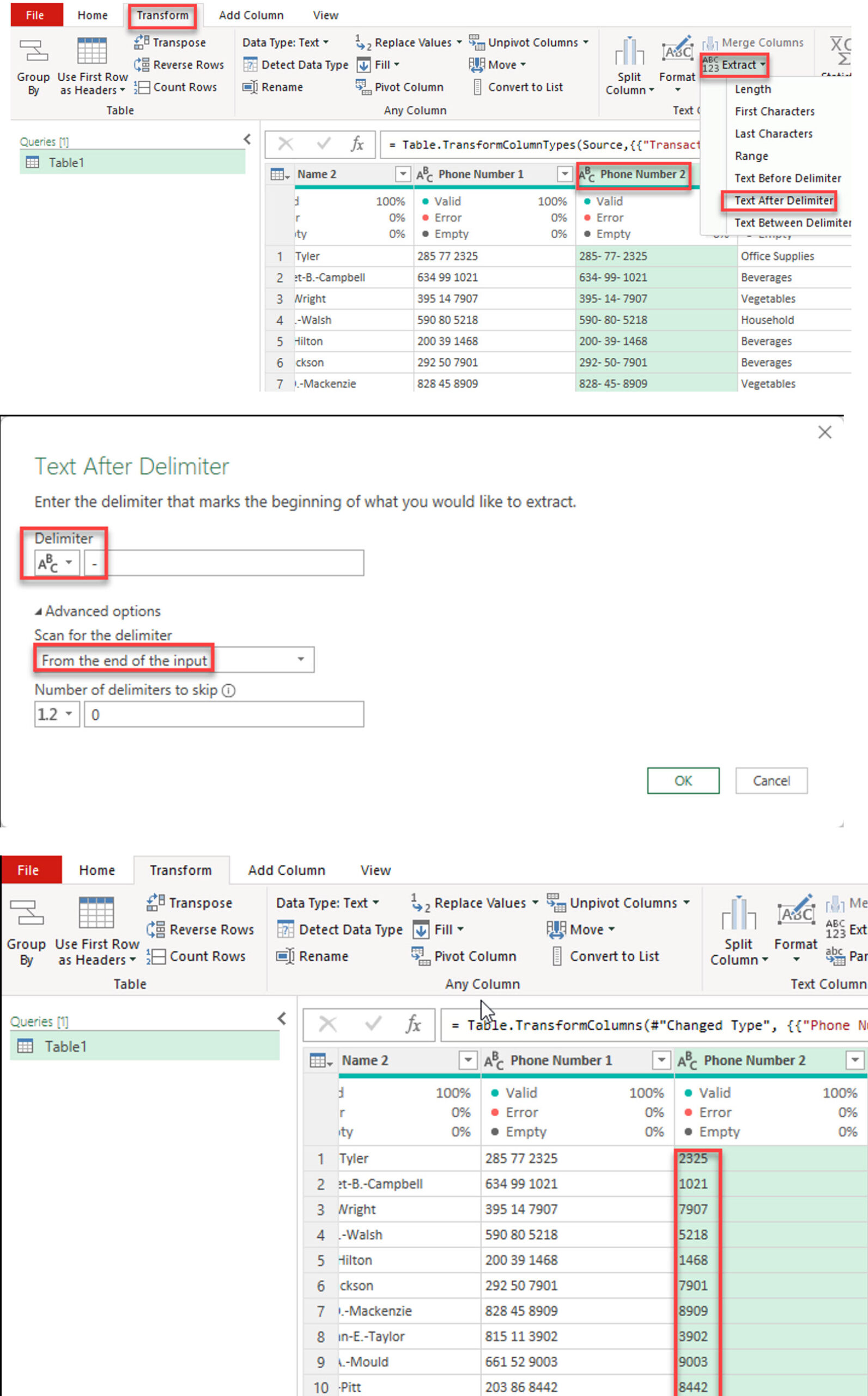 Master Text Extraction in Power Query Using Excel