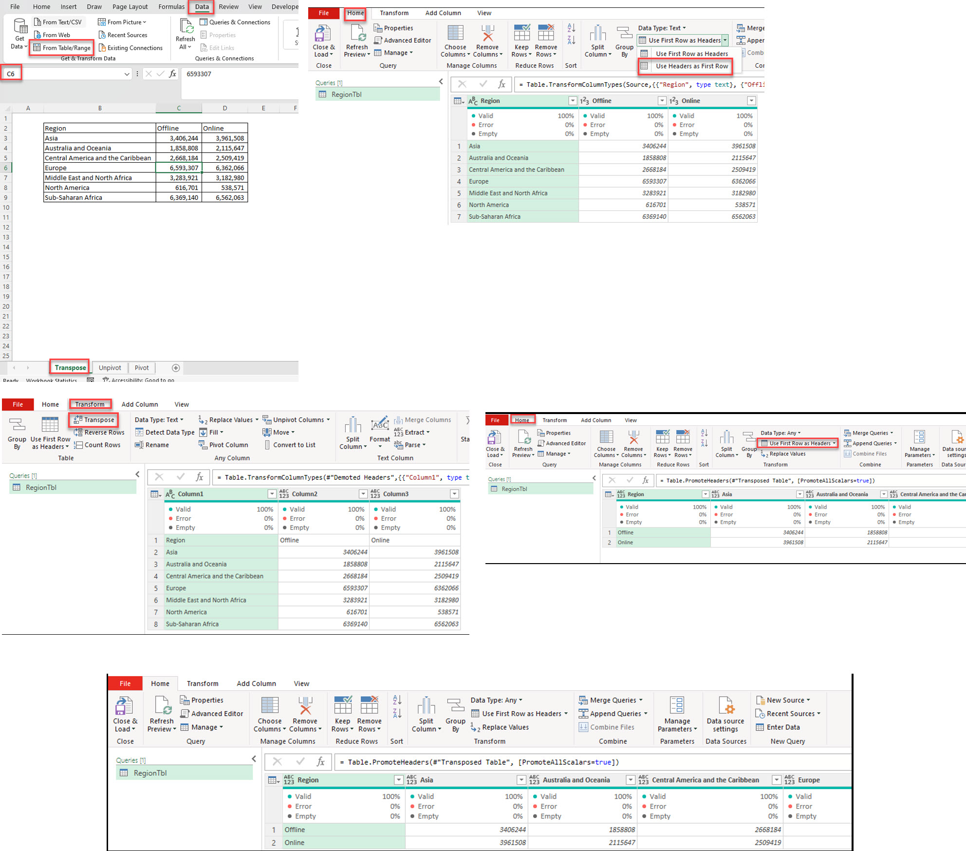 data pivot in excel