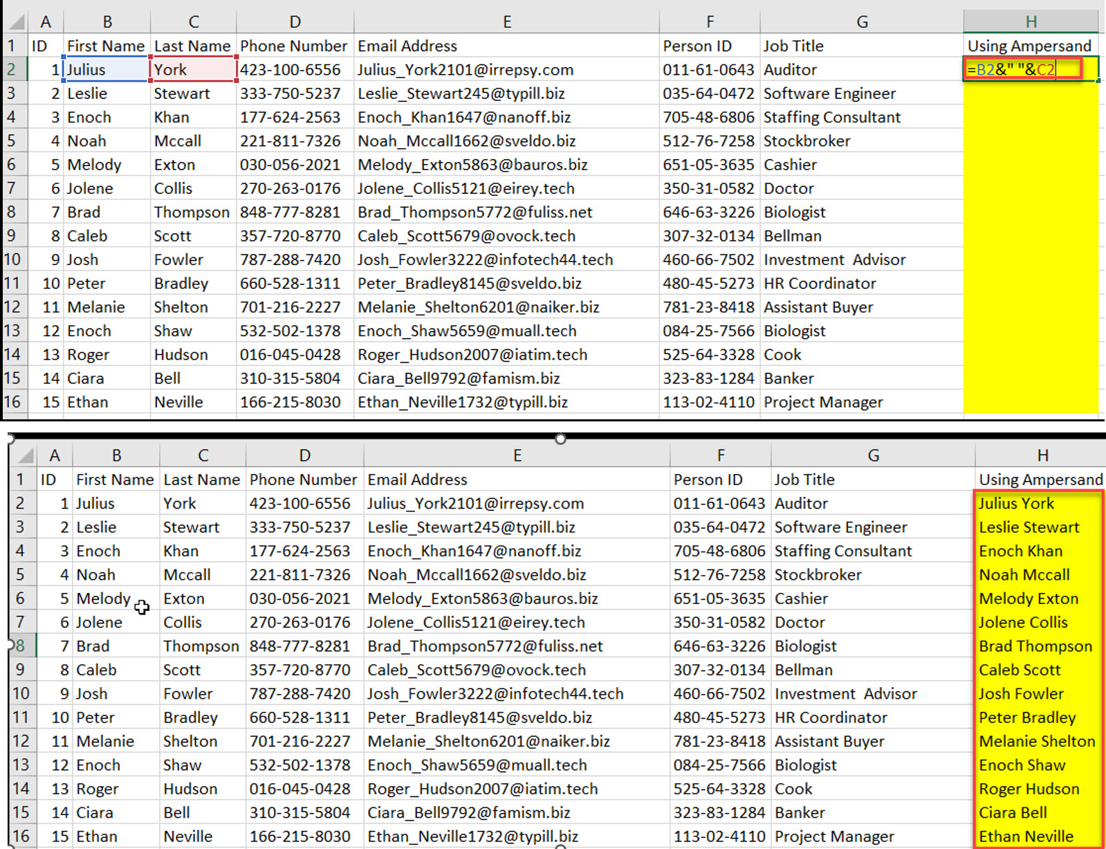 combine-text-data--in-excel-wtih-ampersand