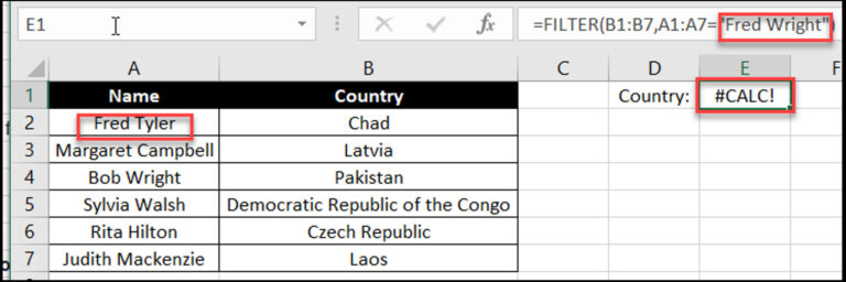 excel calc error