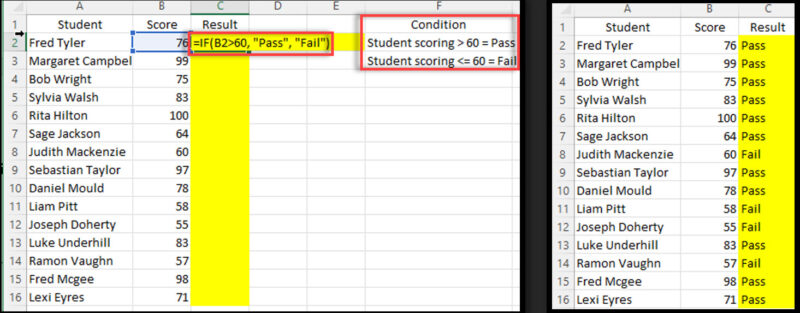 excel if functions