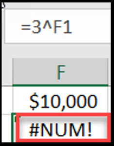 excel num error