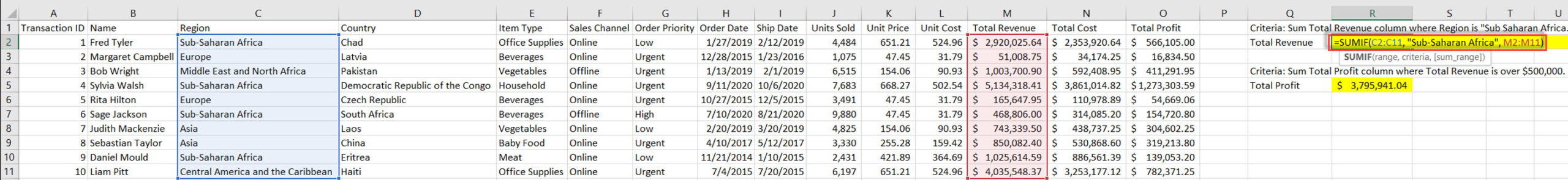 excel sumif scaled