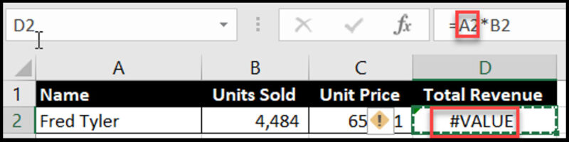 excel value error