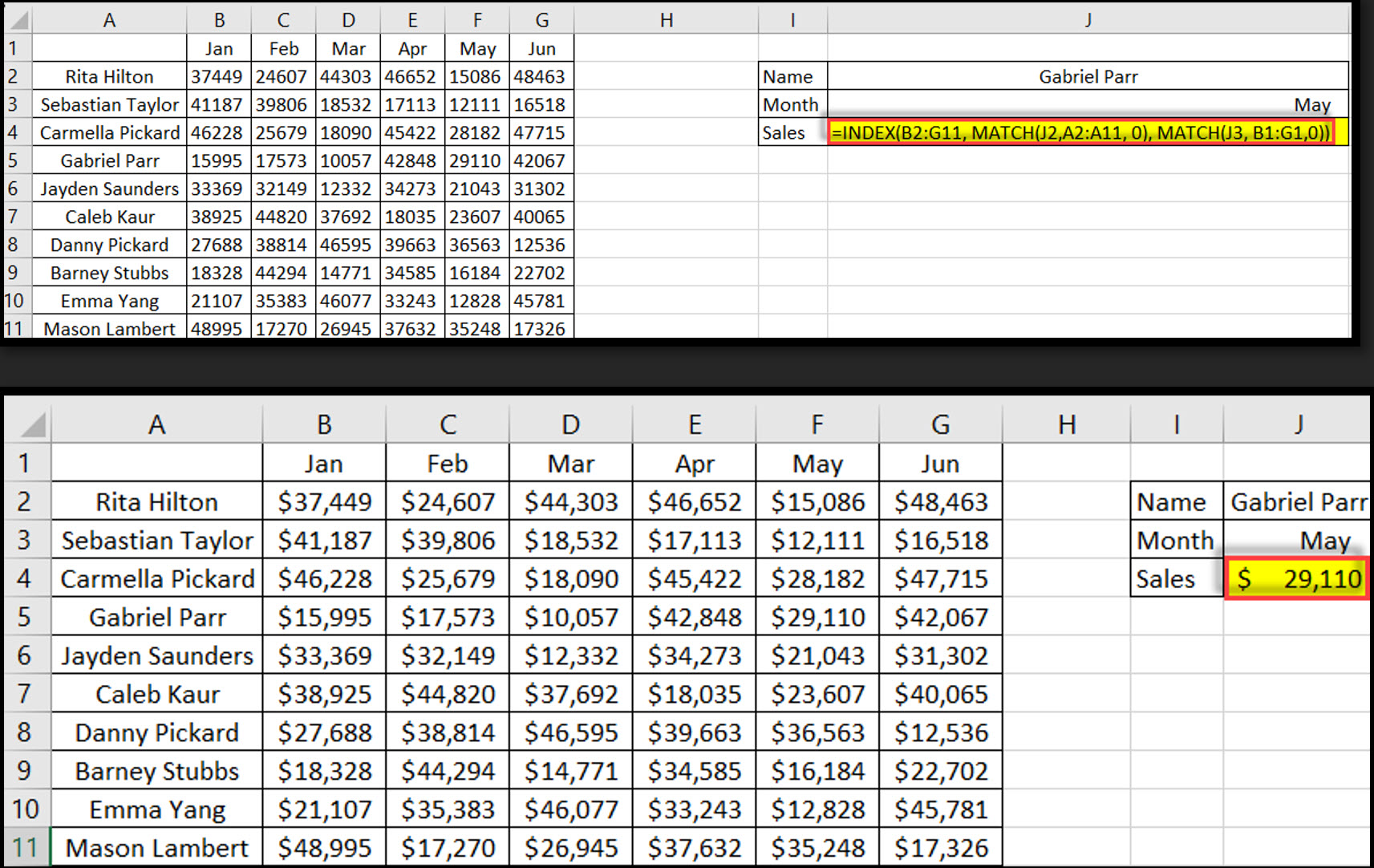 index match multiple criteria