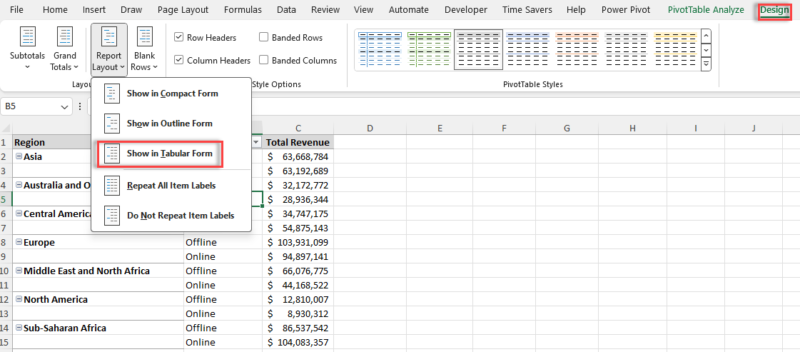 How To Change Pivot Table Design In Excel | Complete Guide