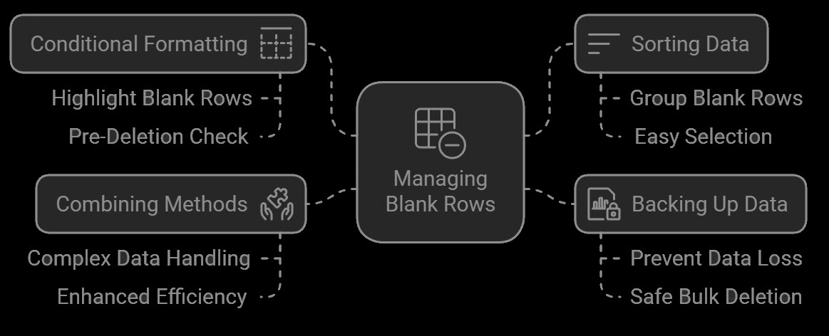 tips to remove blank rows in